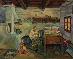 Gustav Prints: Interior, Zdiar, c1934. Creator: Gustav Mally