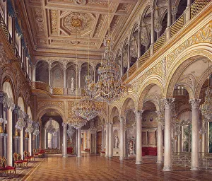 Hermitage Prints: Interiors of the New Hermitage. The Pavilion Hall. Artist: Hau, Eduard (1807-1887)