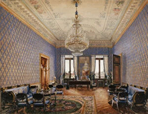 Images Dated 25th June 2013: Interiors of the Winter Palace. The Drawing-Room of Grand Princess Maria Nikolayevna, 1837