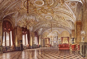 Images Dated 25th June 2013: Interiors of the Winter Palace. The Gold Drawing-Room, Mid of the 19th cen Artist: Kolb