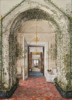 Interiors of the Winter Palace. The Small Winter Garden in the Apartments of Alexandra Fyodorovna, Mid of the 19th cen Artist: Ukhtomsky, Konstantin Andreyevich (1818-1881)