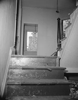 Interiors of wrecked homes on Independence Avenue... Washington, D.C, 1942. Creator: Gordon Parks