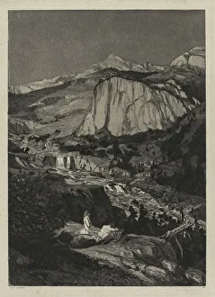 Intermezzo: Moonlit Night (Opus IV, 5), 1881. Creator: Max Klinger (German, 1857-1920)