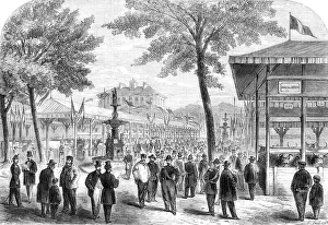 Cattle Show Prints: The International Cattle Show at Poissy, 1862. Creator: Unknown