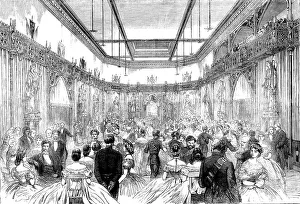 Gas Lights Prints: International entertainment at the Guildhall: the ball in the temporary saloon