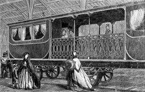 London Stereoscopic Company Collection: The International Exhibition: Belgian first-class railway-carriage, with smoking-saloon..., 1862