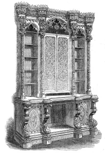 The International Exhibition: bookcase by Hindley and Son, 1862. Creator: Unknown