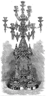 Candlesticks Prints: The International Exhibition: candelabrum by Messrs