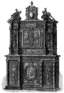 Ebony Prints: The International Exhibition - carved ivory cabinet