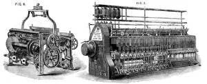 The International Exhibition - cotton manufacture: machinery of Platt Brothers, Oldham, 1862. Creator: Unknown