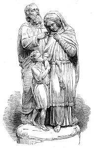 The International Exhibition: The Departure of Hagar and Ishmael, modelled by Forsyth, 1862. Creator: Unknown. The International Exhibition: The Departure of Hagar and Ishmael, modelled by Forsyth, 1862. Creator: Unknown