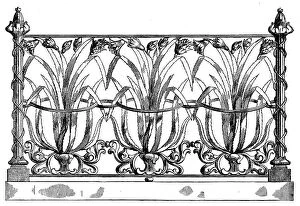 Floral Design Collection: The International Exhibition: drawing-room balcony panel by W. Roberts..., 1862. Creator: Unknown