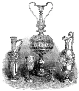 The International Exhibition: group of glass, by Messrs. Phillips... 1862. Creator: Unknown