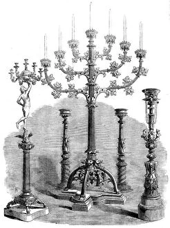 Candelabra Collection: The International Exhibition: iron candelabra for churches, from the Royal Foundry, Berlin, 1862