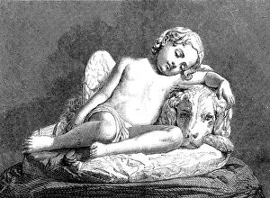 Sleep Collection: The International Exhibition: 'Love Resting on Friendship', sculptured by Professor..., 1862