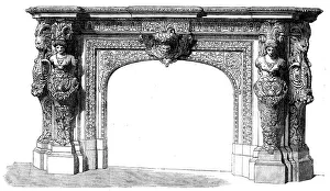 Caryatid Prints: The International Exhibition - marble chimneypiece