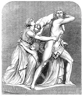 Murder Collection: The International Exhibition: marble group by Flaxman - 'The Fury of Athamas..., 1862