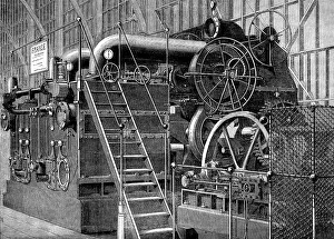 The International Exhibition: marine engines of the Mediterranean Forging Company... 1862. Creator: Unknown