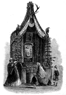 Shawls Prints: The International Exhibition - M'Dougall's Stall... 1862. Creator: Unknown