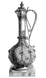 Wine Jug Prints: The International Exhibition: mediaeval claret-jug by Messrs
