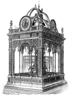 Trade Fair Prints: The International Exhibition: Mr. Benson's Trophy, 1862. Creator: Unknown