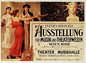 International exhibition for music and theater, Vienna, 1892. Creator: Klimt, Ernst (1864-1892)