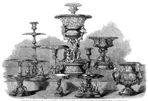 Candlesticks Prints: The International Exhibition: the Queen's Dessert Service