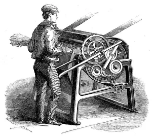 Wheels Prints: The International Exhibition: Sandford and Mallory's flax-gin, 1862. Creator: Unknown