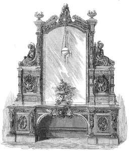 Walnut Prints: The International Exhibition: sideboard by Gillow, 1862. Creator: Unknown