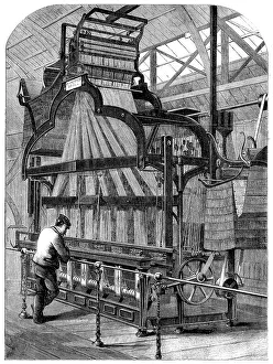 Mechanisation Prints: The International Exhibition: Swiss jacquard-loom for weaving ribbons