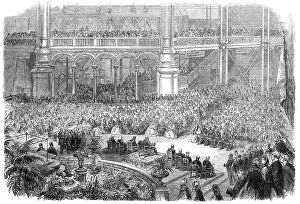 Balcony Collection: The International Exhibition: view from the orchestra on the opening day - from a photo..., 1862