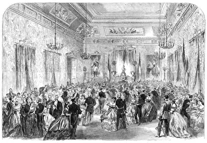 Ball Dress Prints: The International Naval Festival at Cherbourg: the ball at the Hotel de Ville