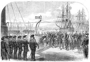 Lieutenant Governor Prints: The International Naval Festival at Portsmouth: the French Minister receiving Admiral Seymour