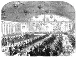 The International Naval Festival at Portsmouth:banquet to the officers of the French fleet, 1865. Creator: Unknown