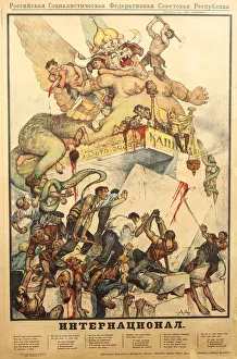 Alexander Petrovich 1880 1944 Gallery: The International (Poster), 1919. Artist: Apsit, Alexander Petrovich (1880-1944)