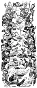 An International Punch, drawing for the magazine Le Journal pour Rire, 1849. Artist: Gustave Dore