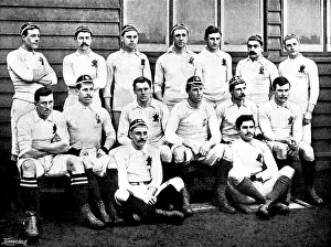 Georg Meisenbach Prints: The International Rugby Football-Match at Richmond on March 9: the English team