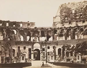 Colosseum Gallery: Interno del Colosseo, ca. 1855. Creator: Pietro Dovizielli