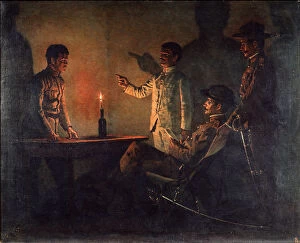 Images Dated 10th June 2013: Interrogation of a Deserter, c.1901-1902. Artist: Vereshchagin, Vasili Vasilyevich (1842-1904)