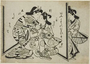 Jihei Sugimura Prints: An Interrupted Embrace, c. 1685. Creator: Sugimura Jihei