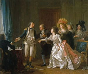 Stinginess Gallery: The interrupted Marriage Contract, c. 1789. Creator: Garnier, Michel (1753-1829)