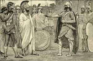 Spartan Gallery: Interview Between Agesilaus and Pharnabazus, 1890. Creator: Unknown
