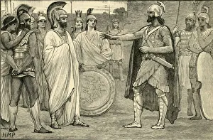 Spartan Gallery: Interview Between Agesilaus and Pharnabazus, 1890. Creator: Unknown
