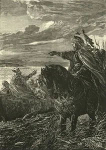 Challenging Prints: Interview Between John Zimisces and Sviatoslaf, (969 AD), 1890. Creator: Unknown