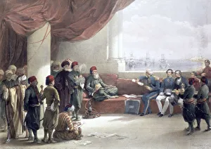 Interview with the Viceroy of Egypt at his palace, Alexandria, Egypt, May 12th 1839, (19th century)