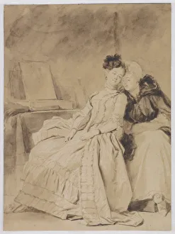 Jean Honoré 1732 1806 Prints: The Intimate Conversation, ca 1778. Artist: Fragonard, Jean Honore (1732-1806)