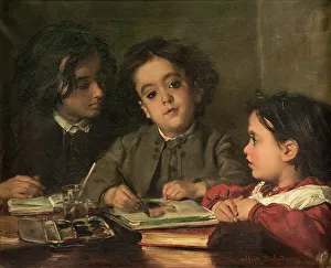Artists Daughter Prints: Intimate portraits, 1872. Creator: Alfred Dehodencq