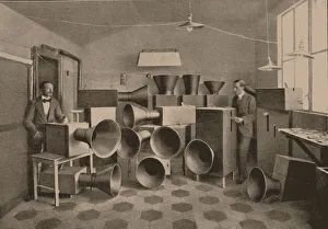 Intonarumori. Luigi Russolo and Ugo Piatti in the Studio in Milan. From L'arte dei Rumori. (Instru) Intonarumori. Luigi Russolo and Ugo Piatti in the Studio in Milan. From L'arte dei Rumori. (Instru)