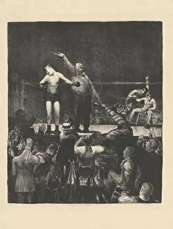 Boxing Gloves Gallery: Introducing the Champion, 1916. Creator: George Wesley Bellows