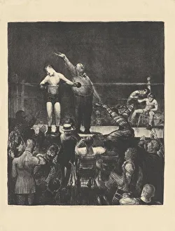 Corner Prints: Introducing the Champion, 1916. Creator: George Wesley Bellows